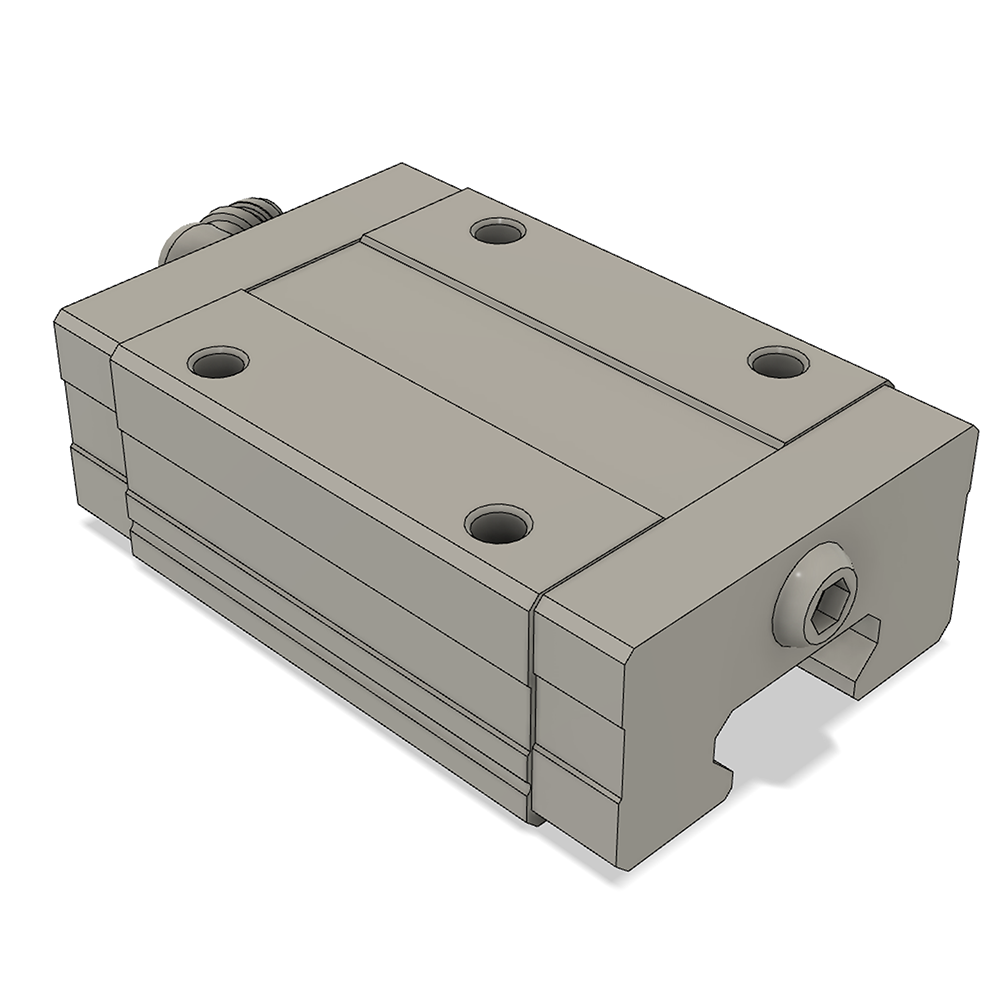 AIRTAC LOW PROFILE RAIL BEARING LSD 20MM SERIES, HIGH ACCURACY WITH LIGHT PRELOAD (B), SQUARE MOUNT - NORMAL BODY