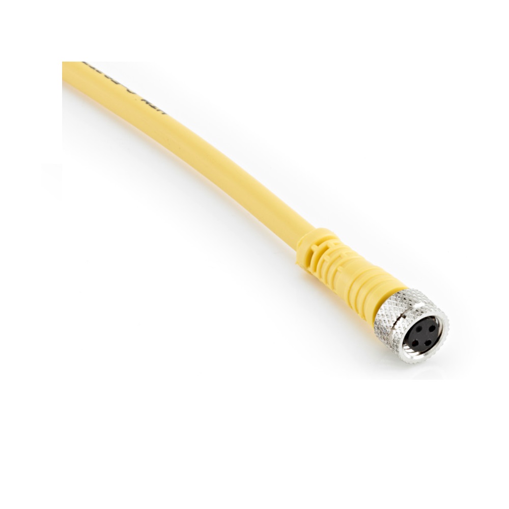 HTM CORDSET 3 PIN M8 FEMALE STR 5M PVC YE 24AWG 60VAC/75VDC