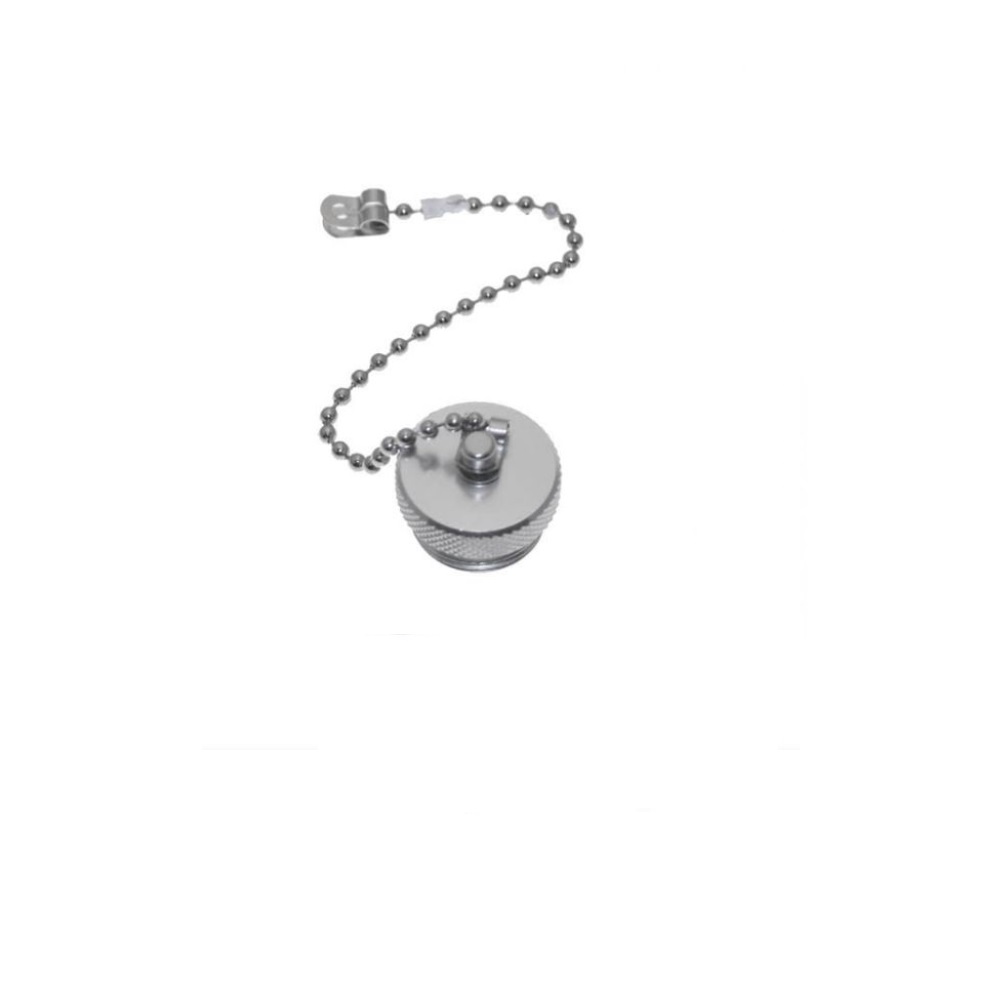 MENCOM PART 7/8" MINI MALE CLOSURE PLUG BRASS W/LANYARD