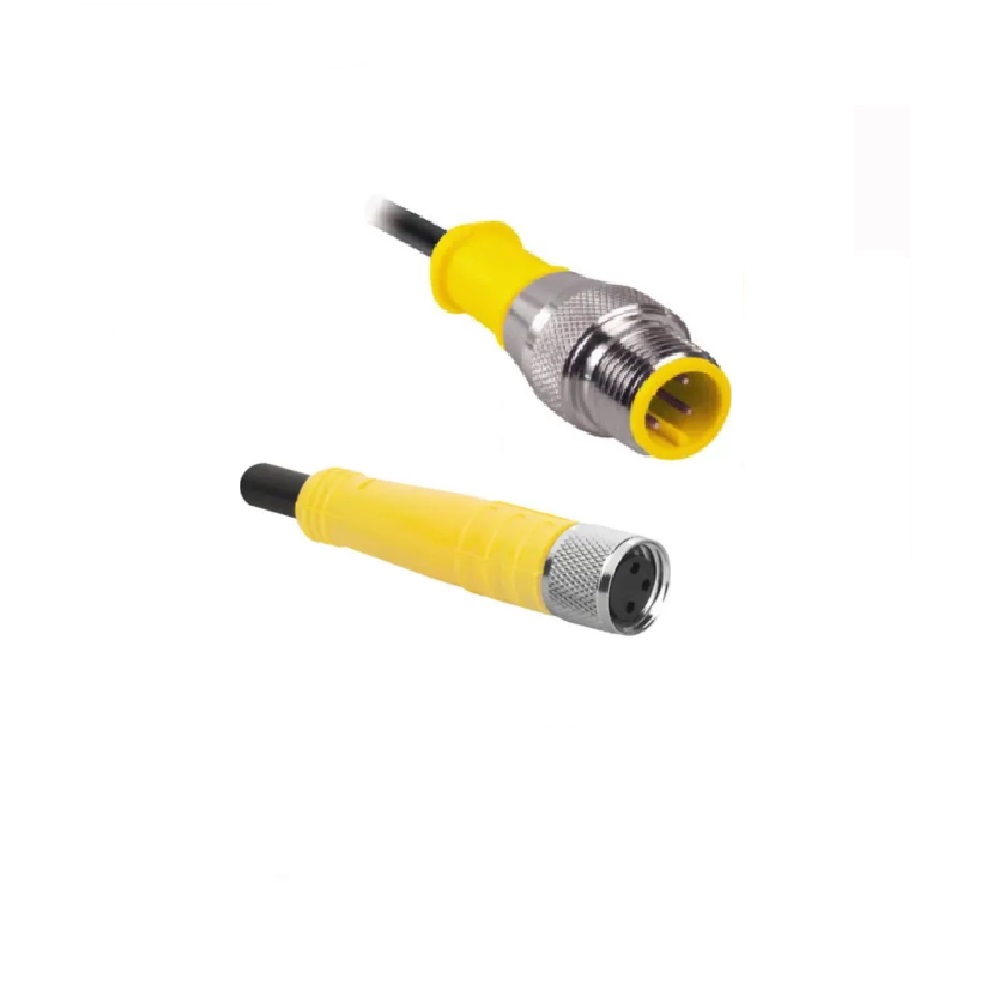 TURCK CORDSET 3 PIN M12/M8 M/F STR 1M TPU BK HI-FLEX 24AWG 125VAC/DC