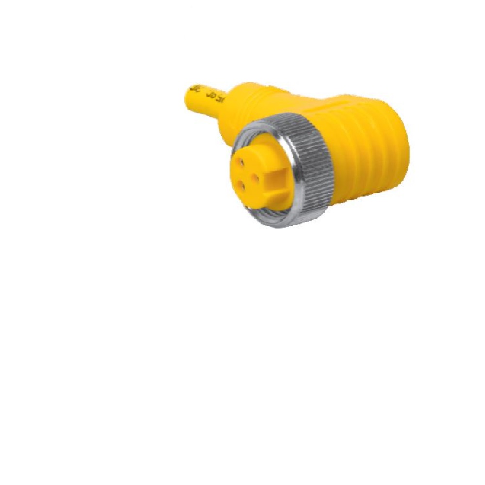 TURCK CORDSET 3 PIN 7/8" MINI FEMALE ELB 2M PVC YE 18AWG 300VAC/DC