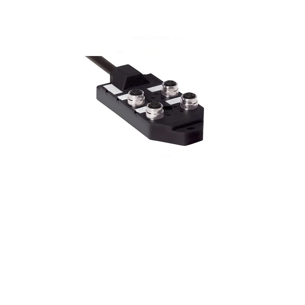 TURCK JUNCTION BLOCK 4-4 PIN M12 / 5M SIDE EXIT PVC BK 250VAC/300VDC