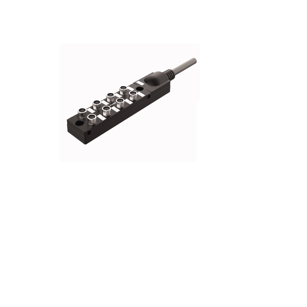 TURCK JUNCTION BLOCK 8-4 PIN M12 / 5M SIDE EXIT PUR BK 10-30VDC PNP LED