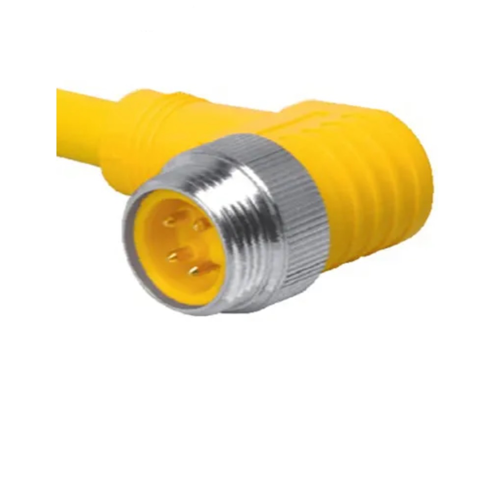 TURCK CORDSET 3 PIN 7/8" MINI MALE ELB 2M PVC YE 18AWG 300VAC/DC