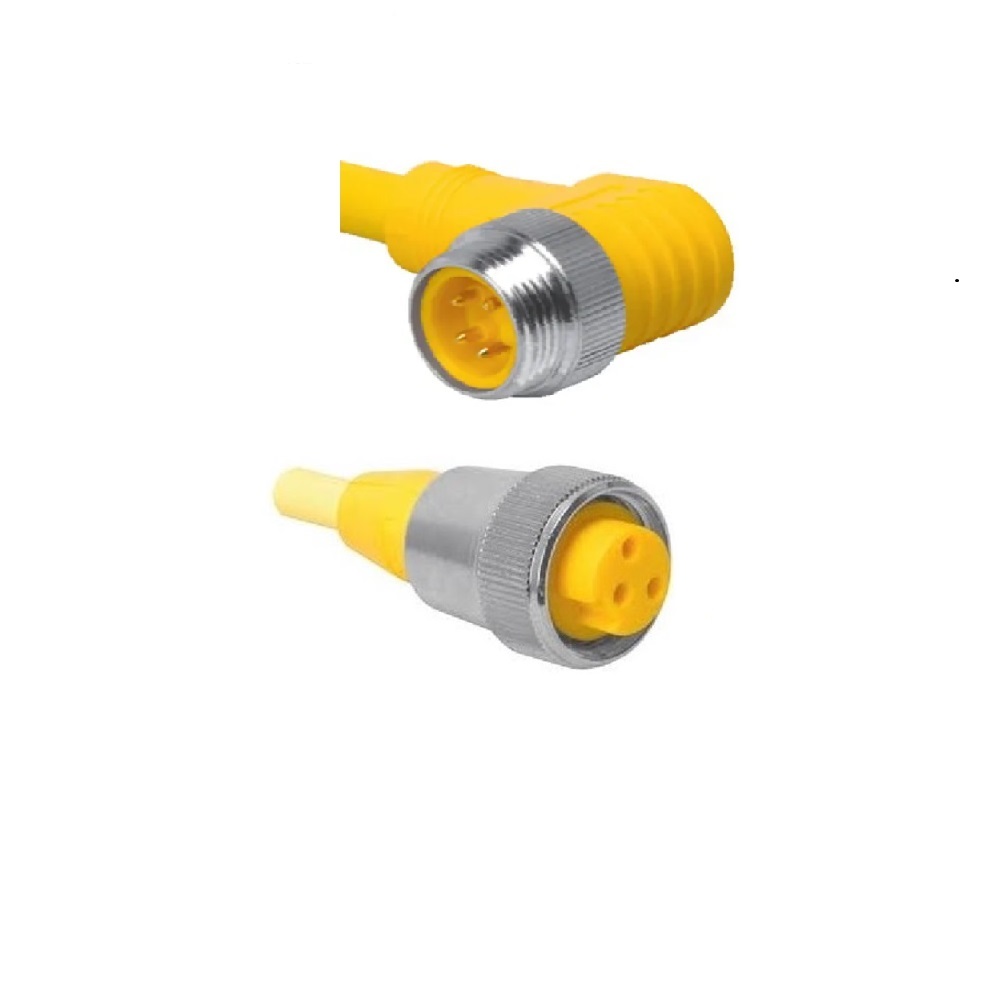 TURCK CORDSET 12 PIN 1 1/8" MINI M/F ELB/STR 30M TPE YE WELD 16AWG 600VAC/DC