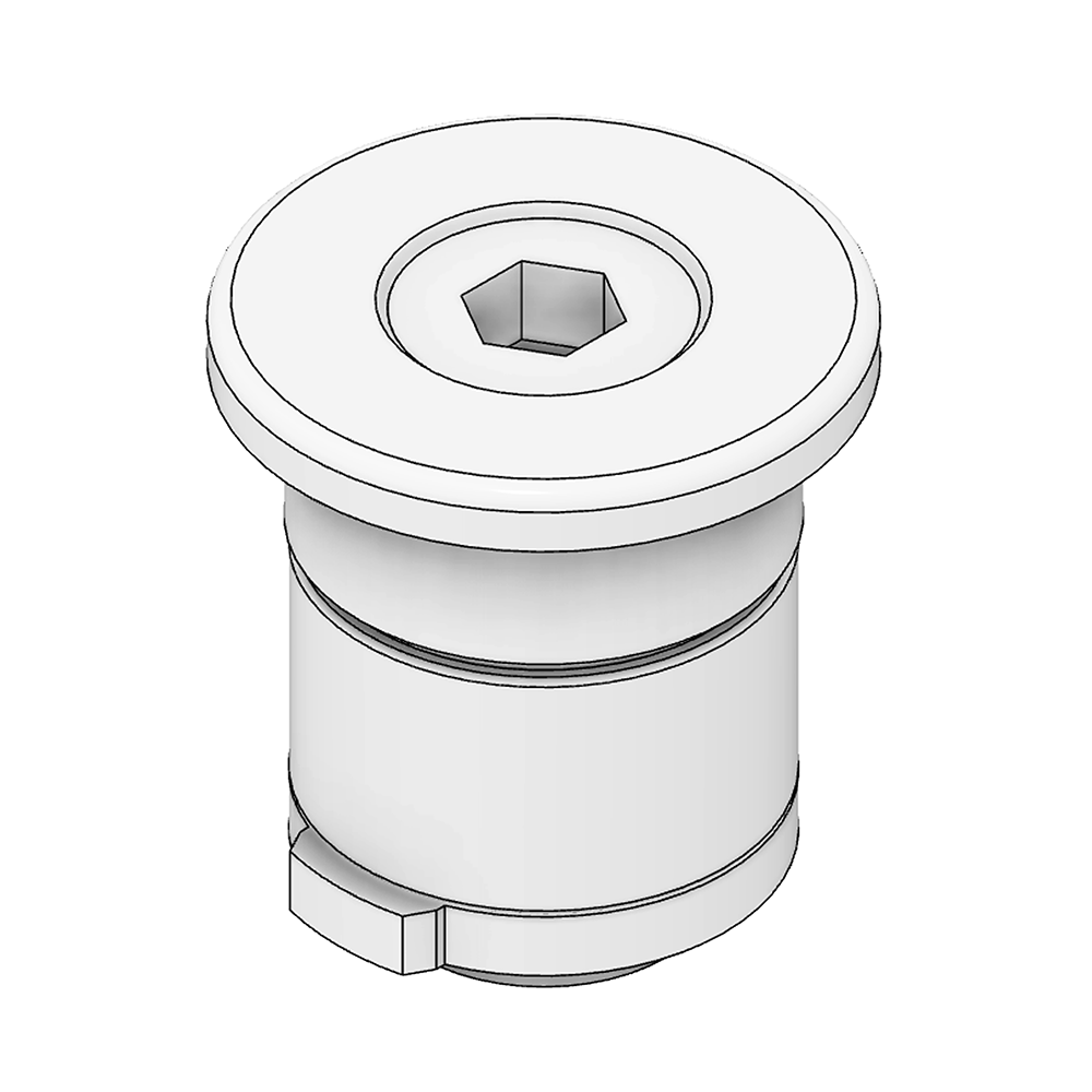 MODULAR SOLUTION D28 END CAP METAL INSERT END CAP FOR D28 SHAFT