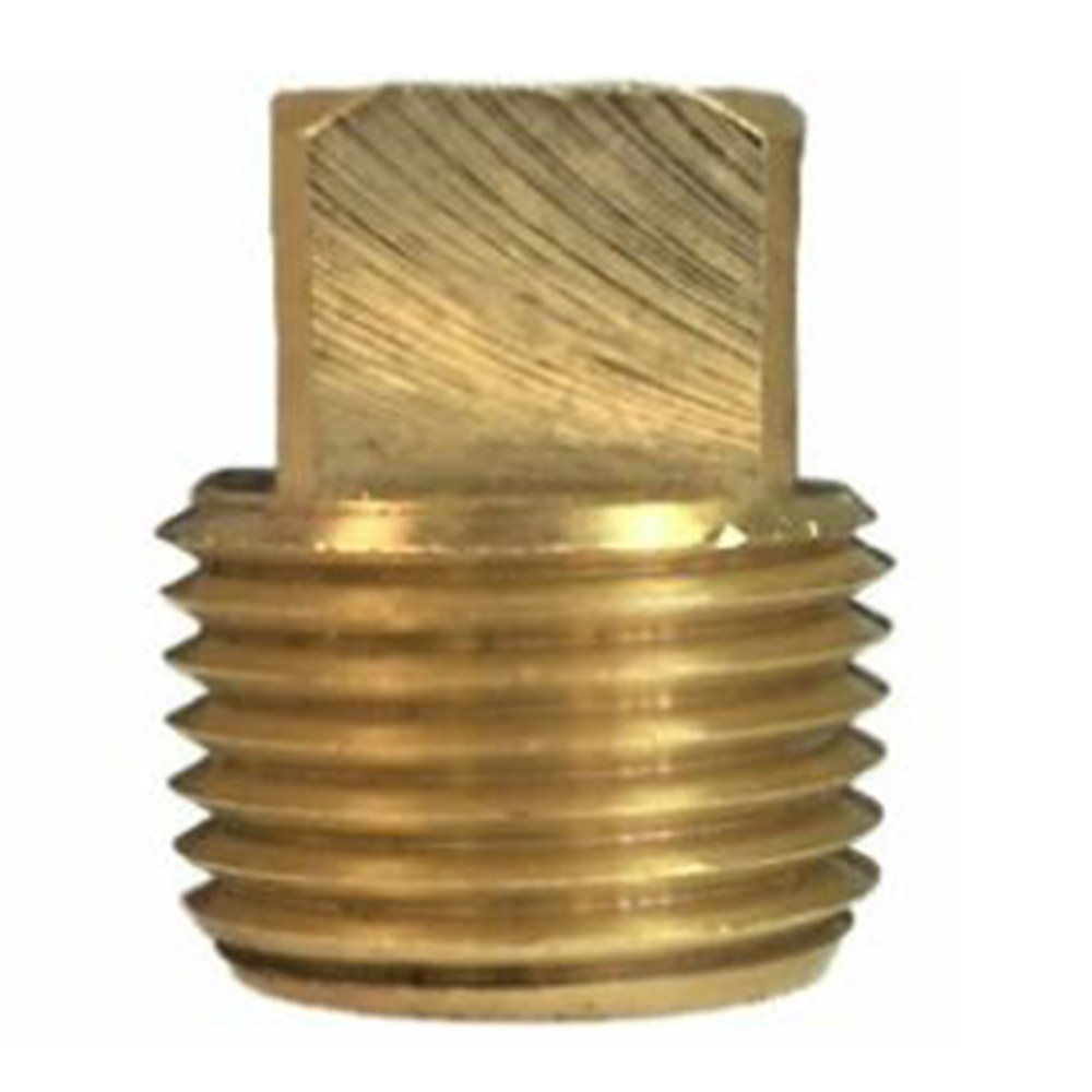 ANDERSON BRASS FITTING 1/4" NPT MALE SQ. HEX HEAD PLUG