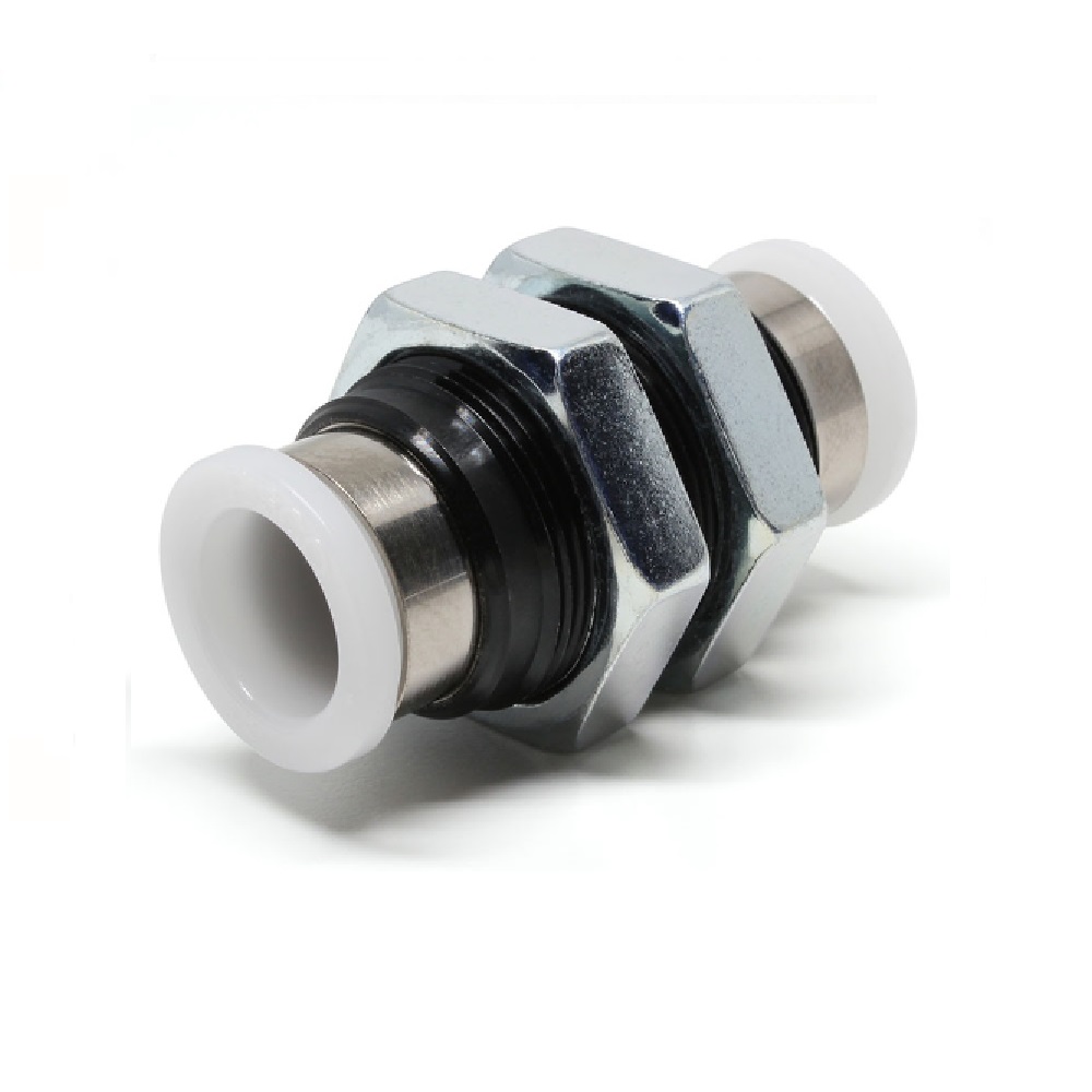 PISCO PLASTIC PUSH-IN FITTING 1/2" TUBE UNION BULKHEAD