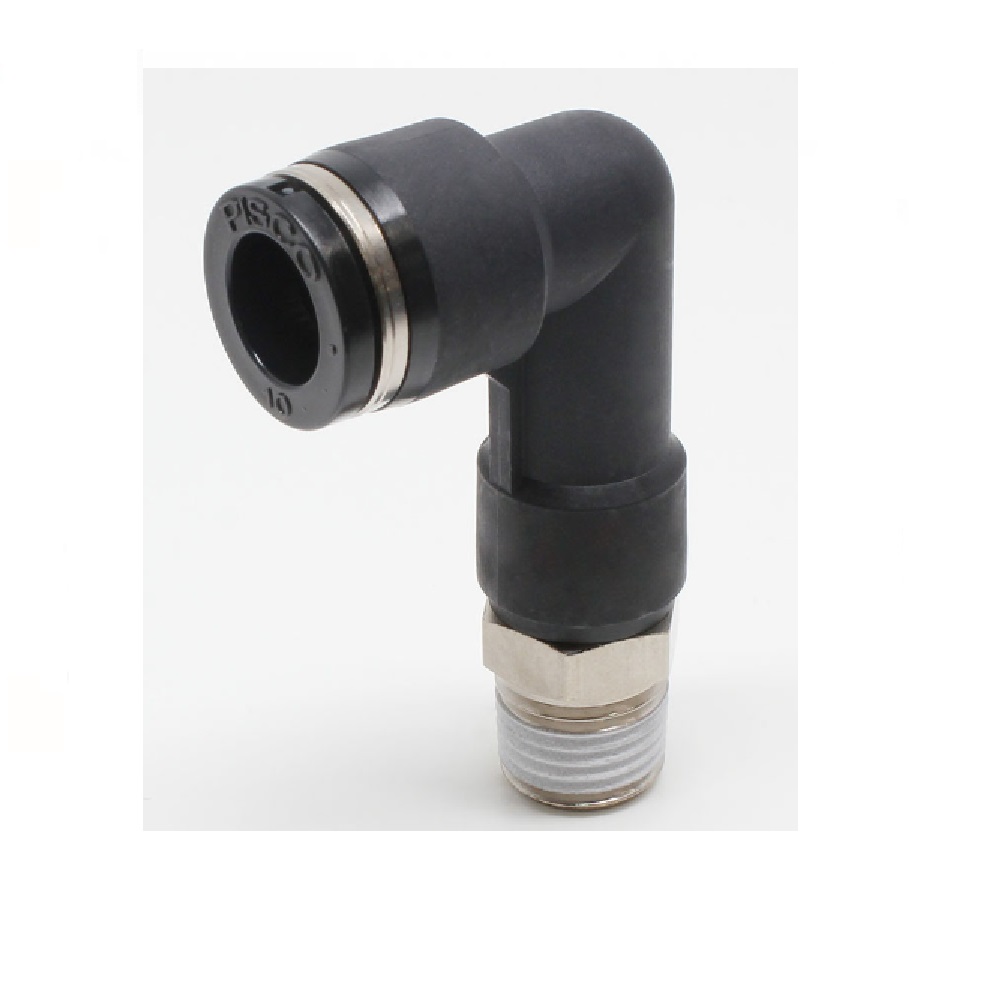 PISCO PLASTIC PUSH-IN FITTING 10MM TUBE X 1/4" BSPT MALE EXT ELBOW