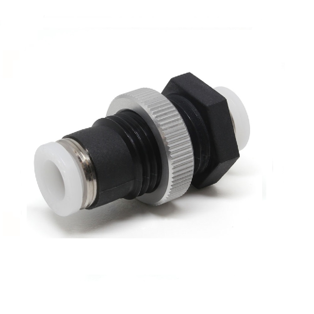PISCO PLASTIC PUSH-IN FITTING 1/4" TUBE UNION BULKHEAD (FIXED)