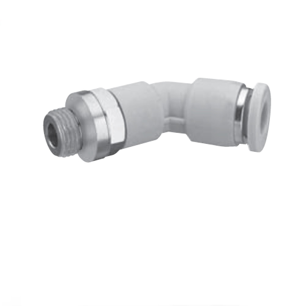 NUMATICS/AVENTICS PLASTIC PUSH-IN FITTING 5/16" TUBE X 1/2" NPT MALE ELBOW (OVAL)