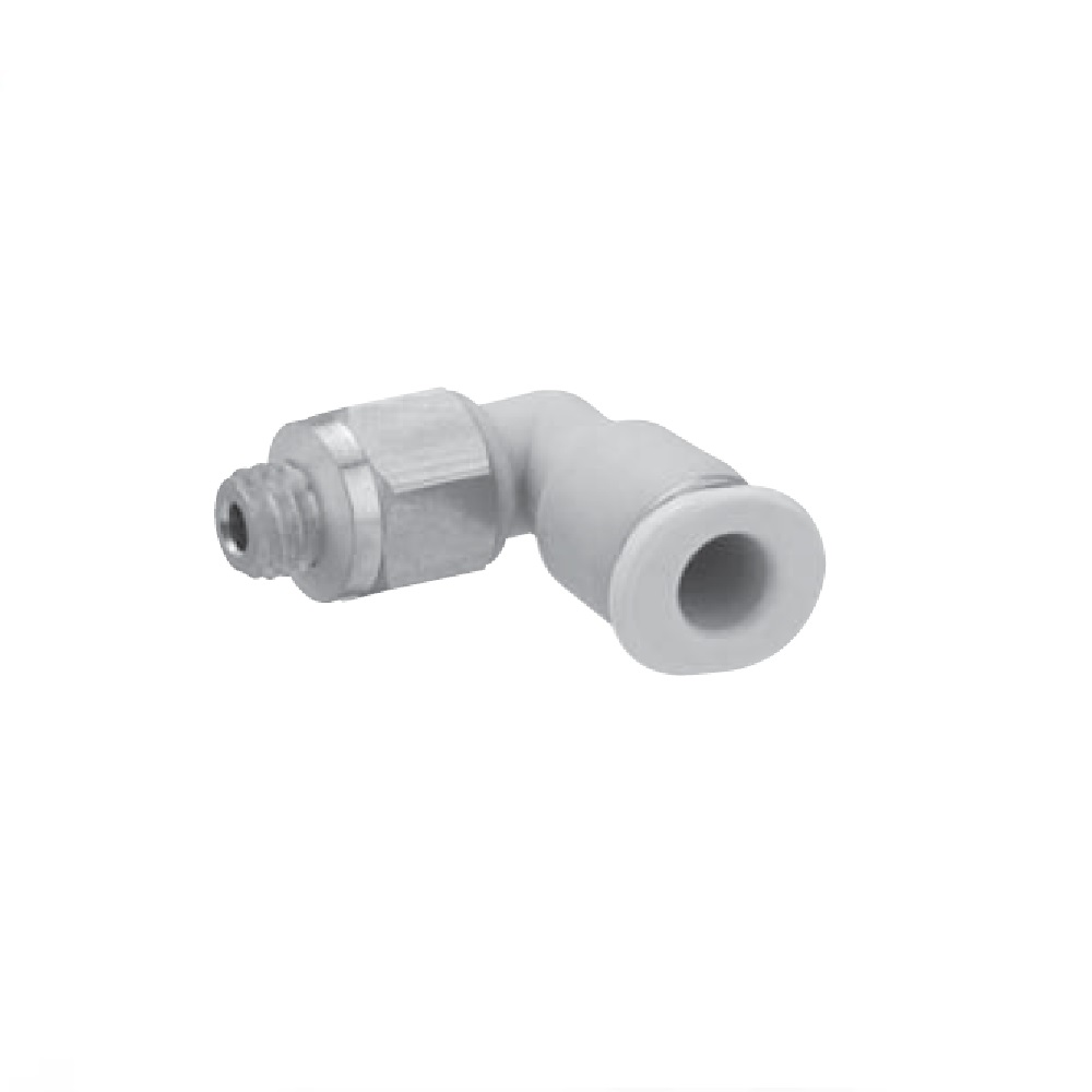 NUMATICS/AVENTICS PLASTIC PUSH-IN FITTING 1/4" TUBE X 1/8" NPT MALE ELBOW (OVAL)