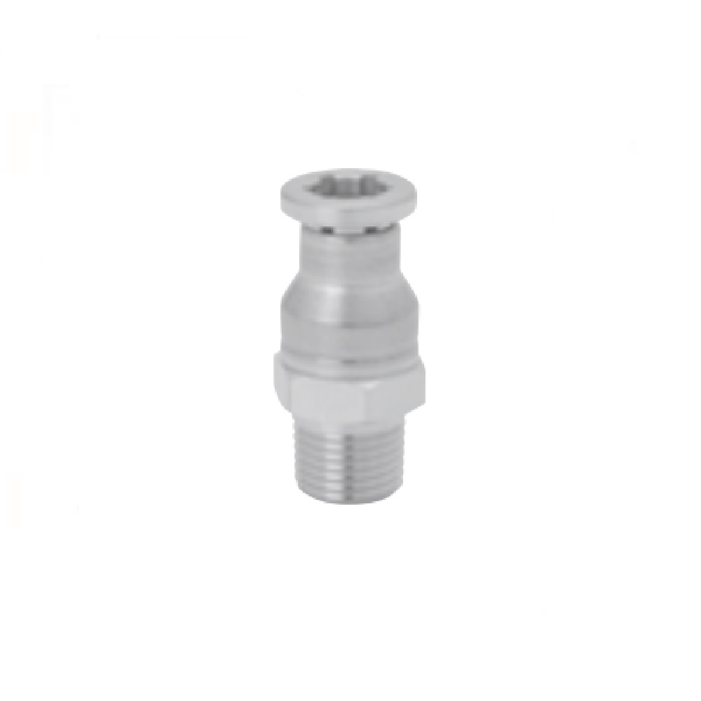 PISCO STAINLESS STEEL PUSH-IN FITTING 6MM TUBE X 1/8" BSPT MALE