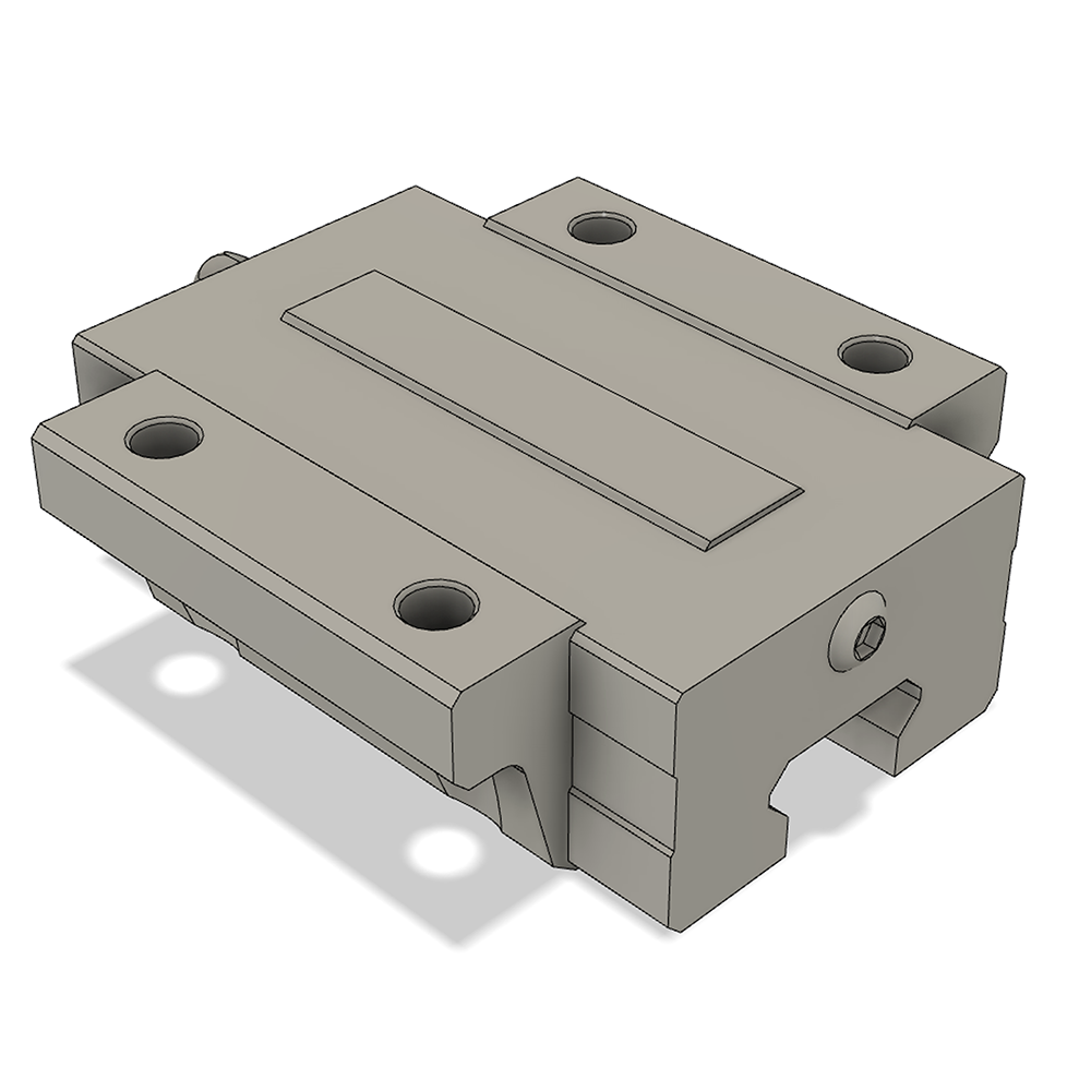 AIRTAC LOW PROFILE RAIL BEARING LSD 15MM SERIES, HIGH ACCURACY WITH LIGHT PRELOAD (B), BOTTOM MOUNTING FLANGE - NORMAL BODY