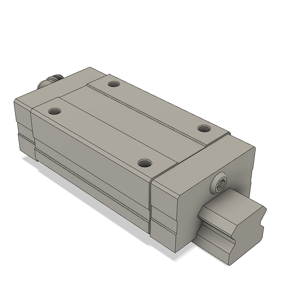 AIRTAC PROFILE RAIL ASSEMBLY LSH 35MM HIGH ACCURACY, NO PRELOAD, STANDARD SQUARE MOUNT - LONG BLOCK, RAIL L = 1000MM QTY: 1 BLOCK