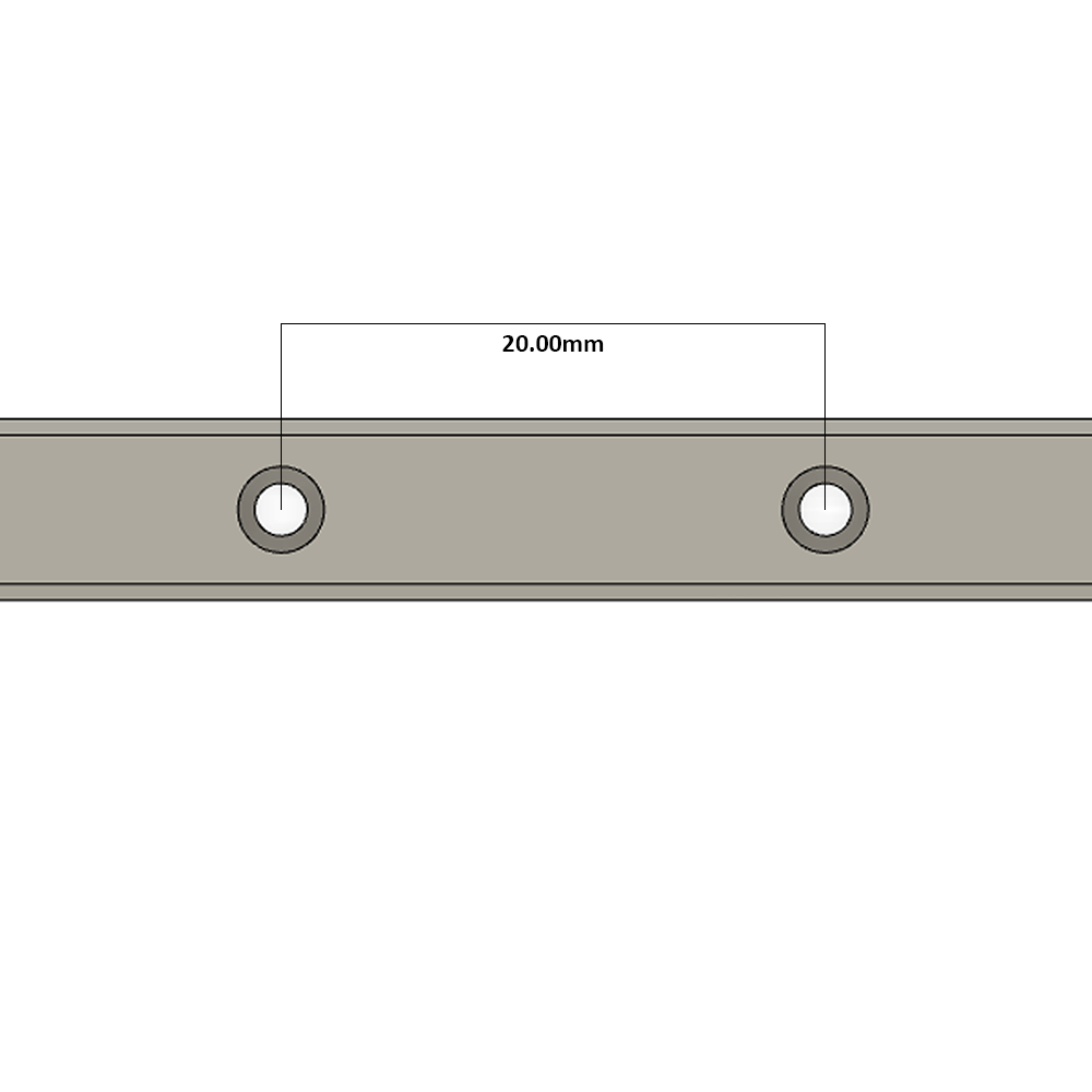 LSD25F2S2X280S20AH-M6 AIRTAC LOW PROFILE RAIL ASSEMBLY LSD 25MM, BOTTOM MOUNT FLANGE, SHORT BODY, RAIL L = 280MM, STANDARD PRELOAD, HIGH ACCURACY, QTY: 2 BLOCKS