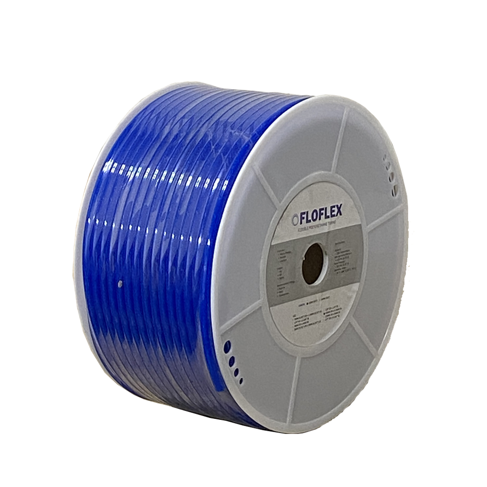 BLUE POLYURETHANE TUBE 10MM OUTER DIAMETER X 6.5MM INNER DIAMETER X 100 METER LENGTH