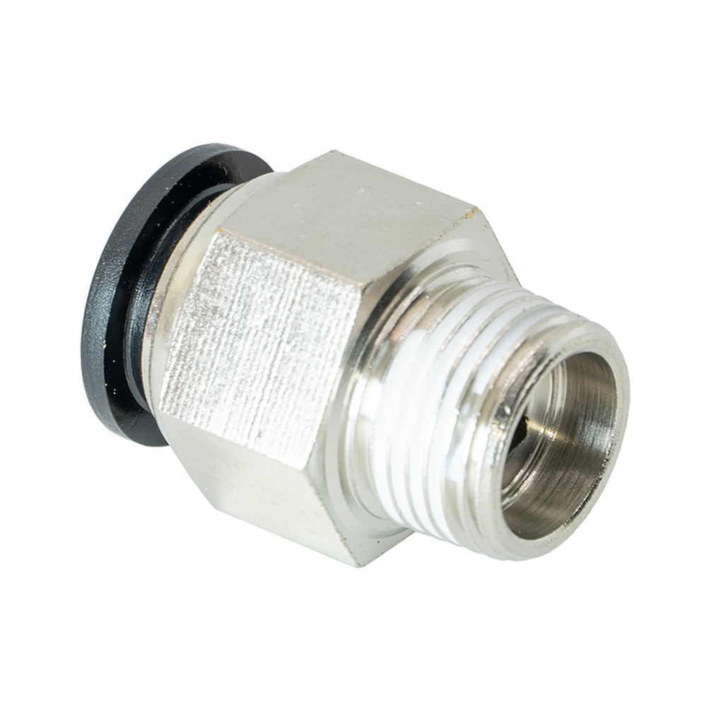 FLOFLEX COMPOSITE PUSH-IN PNEUMATIC FITTING, 1/2" TUBE X 3/8" NPT MALE REDUCER