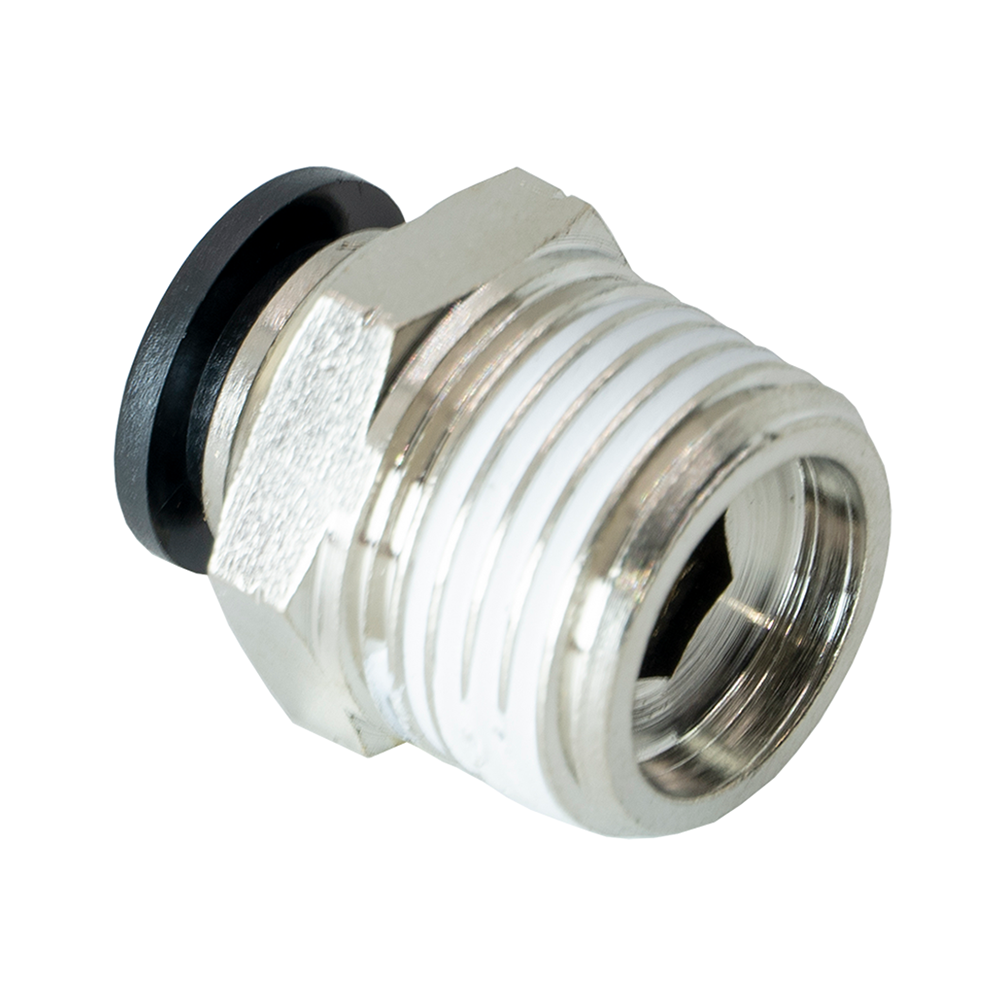 FLOFLEX COMPOSITE PUSH-IN PNEUMATIC FITTING, 3/8" TUBE X 1/2" NPT MALE REDUCER