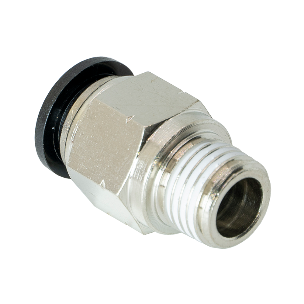 FLOFLEX COMPOSITE PUSH-IN PNEUMATIC FITTING, 3/8" TUBE X 1/4" NPT MALE REDUCER