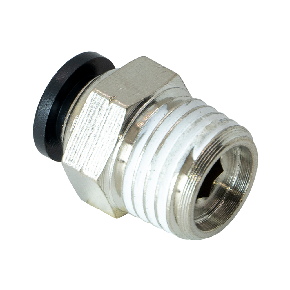 FLOFLEX COMPOSITE PUSH-IN PNEUMATIC FITTING, 6MM TUBE X 1/4" NPT MALE REDUCER