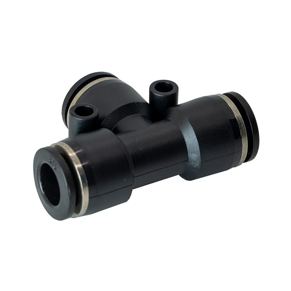 FLOFLEX COMPOSITE PUSH-IN PNEUMATIC FITTING, 3/8"" TUBE UNION TEE