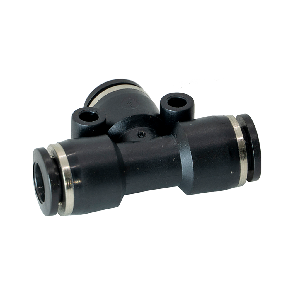 FLOFLEX COMPOSITE PUSH-IN PNEUMATIC FITTING, 6MM TUBE UNION TEE