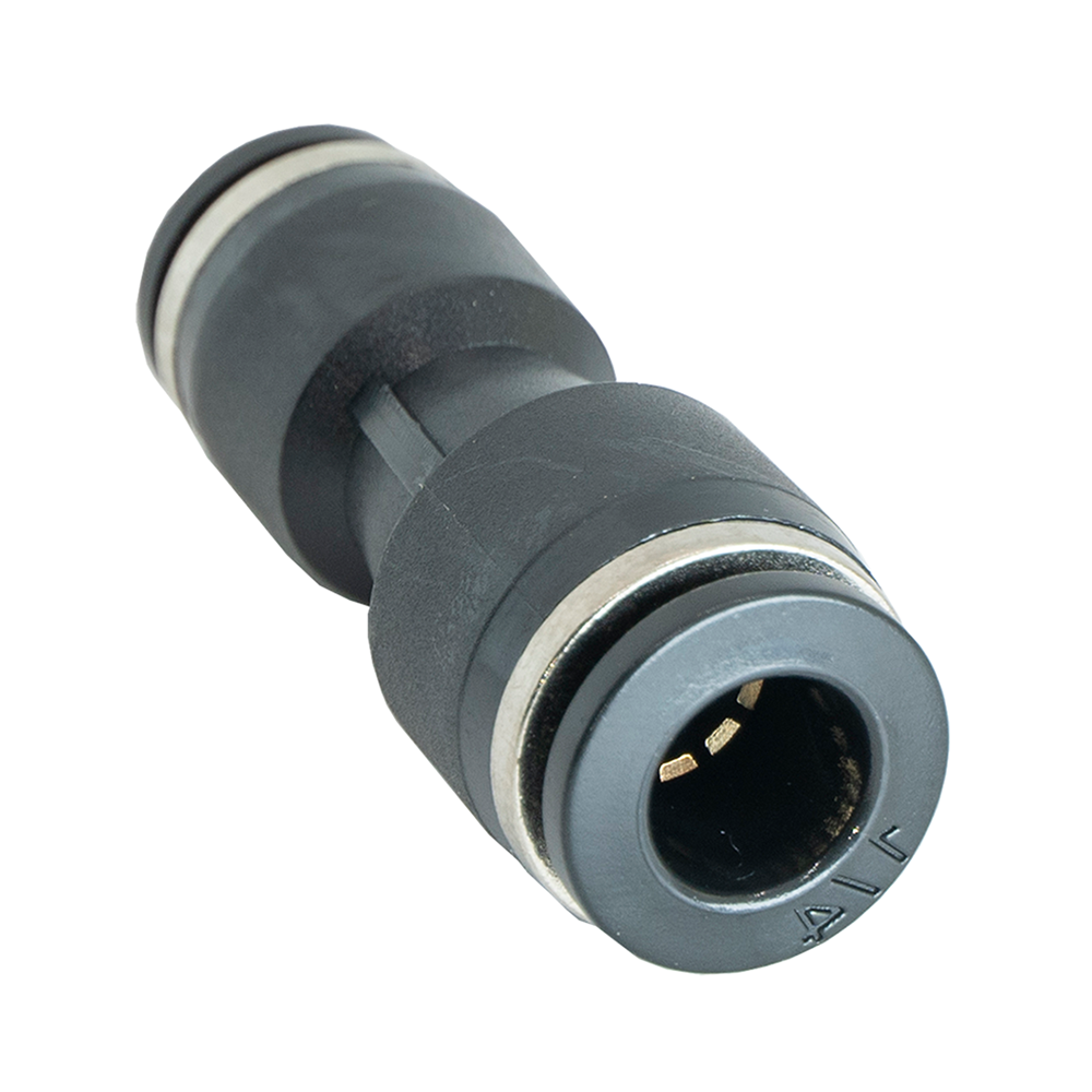 FLOFLEX COMPOSITE PUSH-IN PNEUMATIC FITTING, 1/4" TUBE X 5/32" TUBE REDUCING UNION