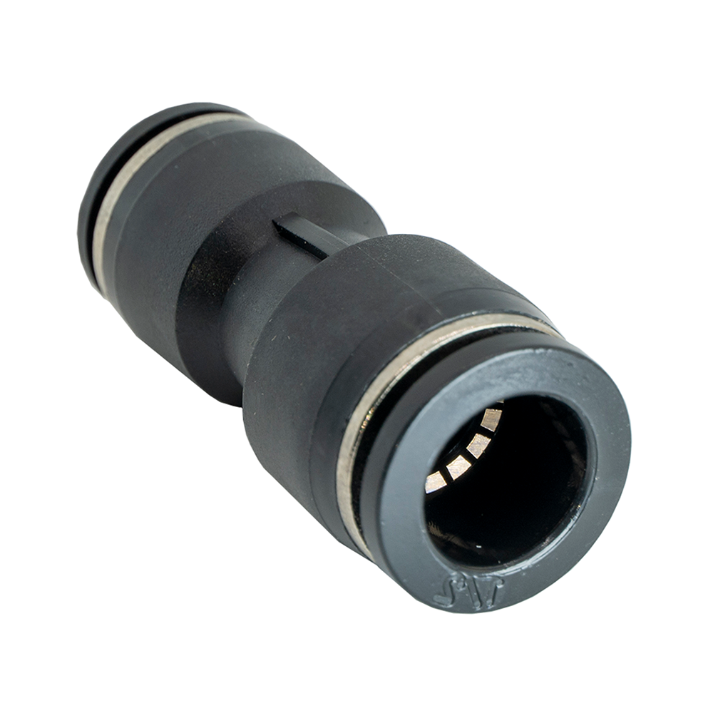 FLOFLEX COMPOSITE PUSH-IN PNEUMATIC FITTING, 12MM TUBE X 8MM TUBE REDUCING UNION