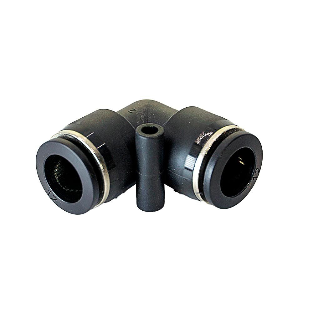 FLOFLEX COMPOSITE PUSH-IN PNEUMATIC FITTING, 12MM TUBE UNION 90 DEGREE ELBOW