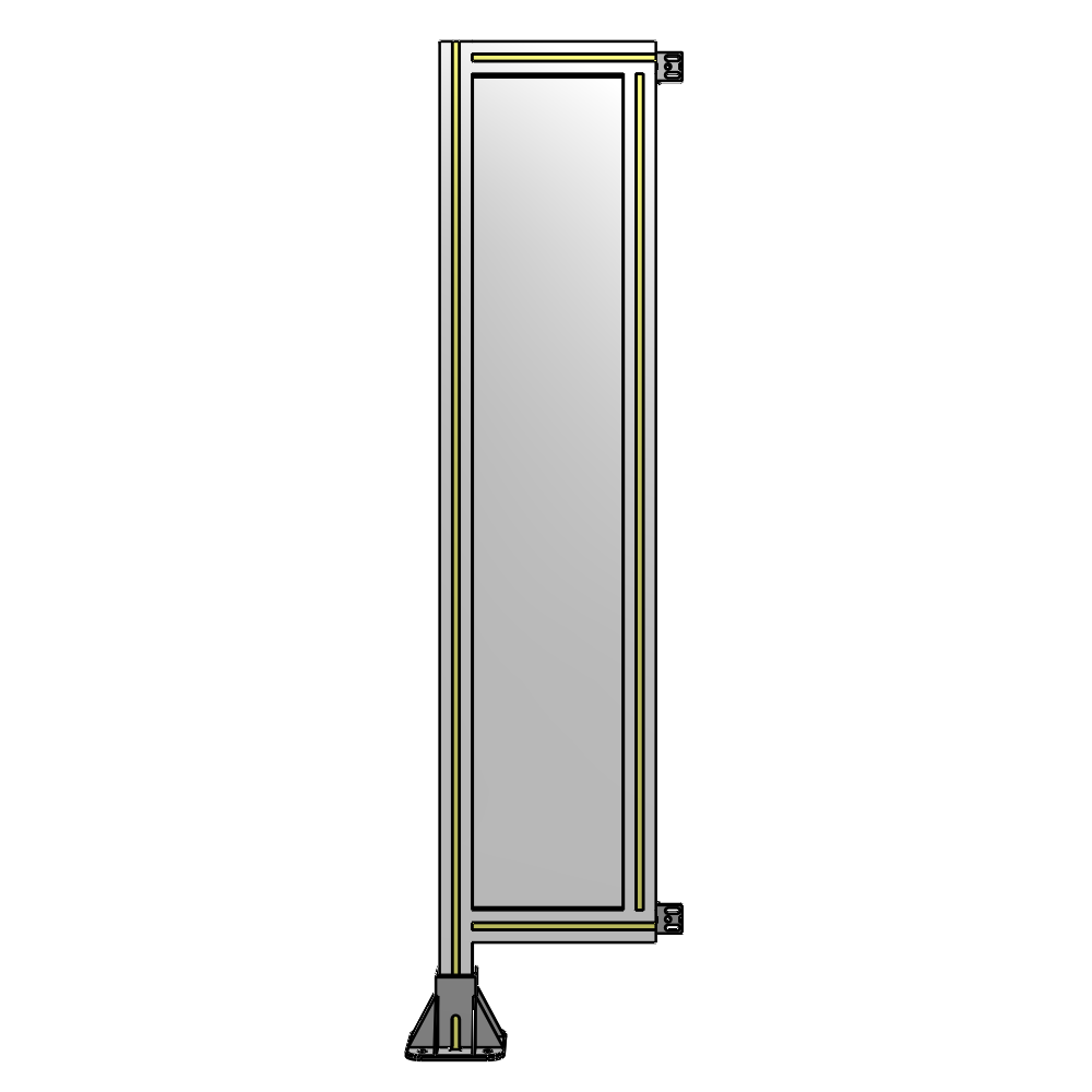 SINGLE PANEL-LEG ON LEFT WITH HINGES 1400MM X 300MM  1/4" POLYCARBONATE, AS A KIT