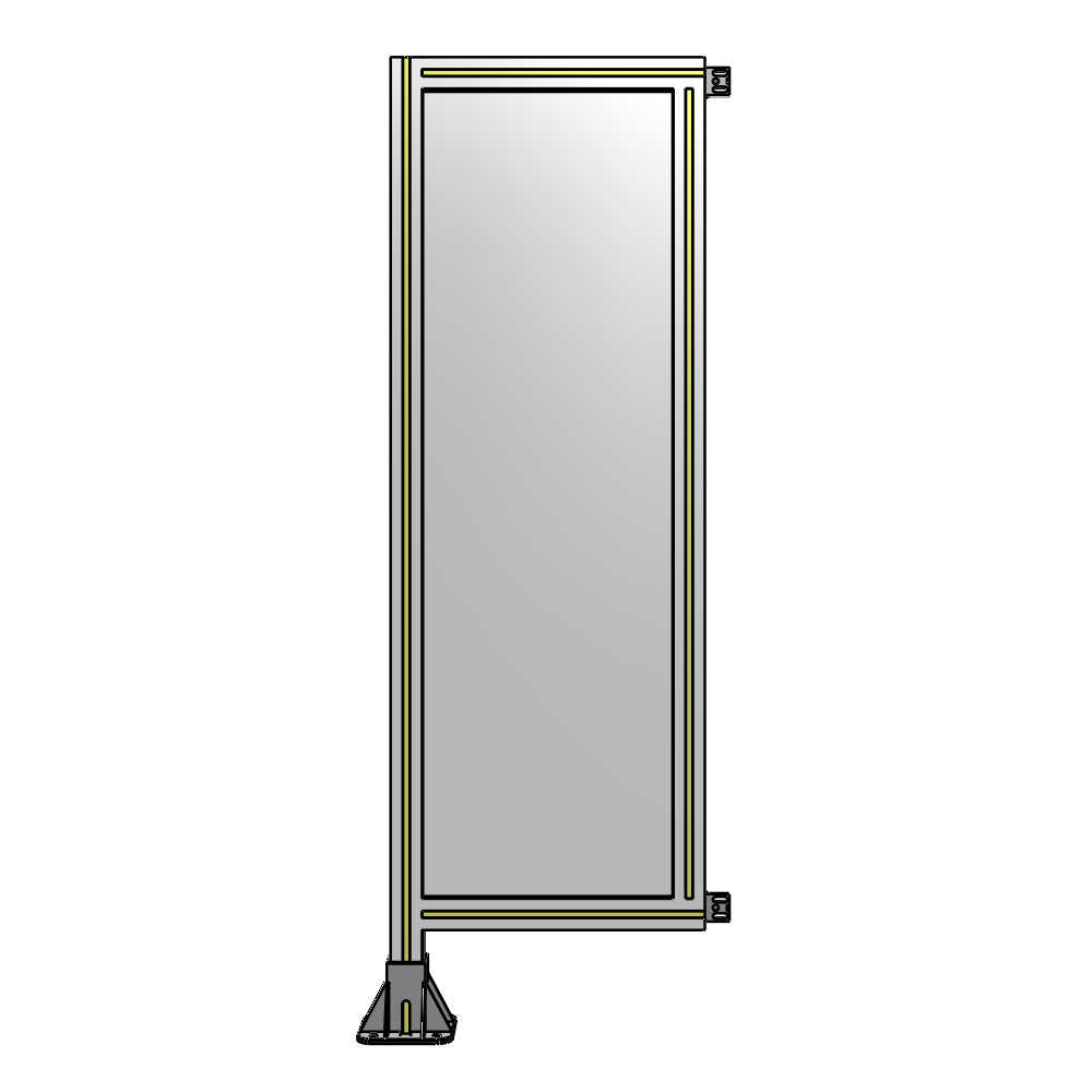 SINGLE PANEL-LEG ON LEFT WITH HINGES 1400MM X 450MM  1/4" POLYCARBONATE, AS A KIT