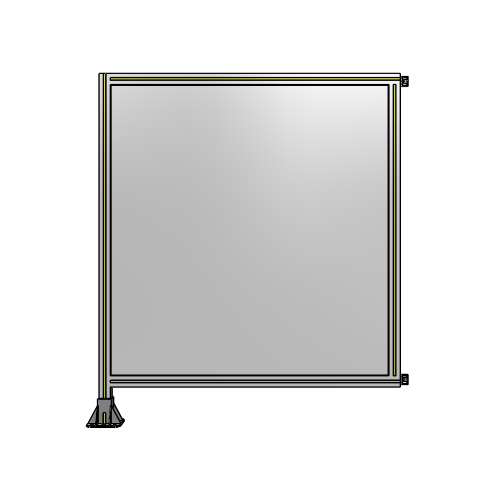 SINGLE PANEL-LEG ON LEFT WITH HINGES 1400MM X 1200MM  1/4" POLYCARBONATE, AS A KIT