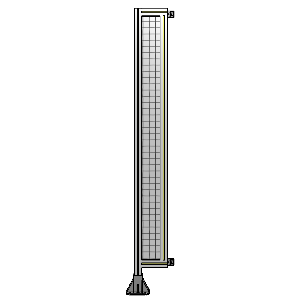 SINGLE PANEL-LEG ON LEFT WITH HINGES 1700MM X 200MM  1" MESH, FULLY ASSEMBLED