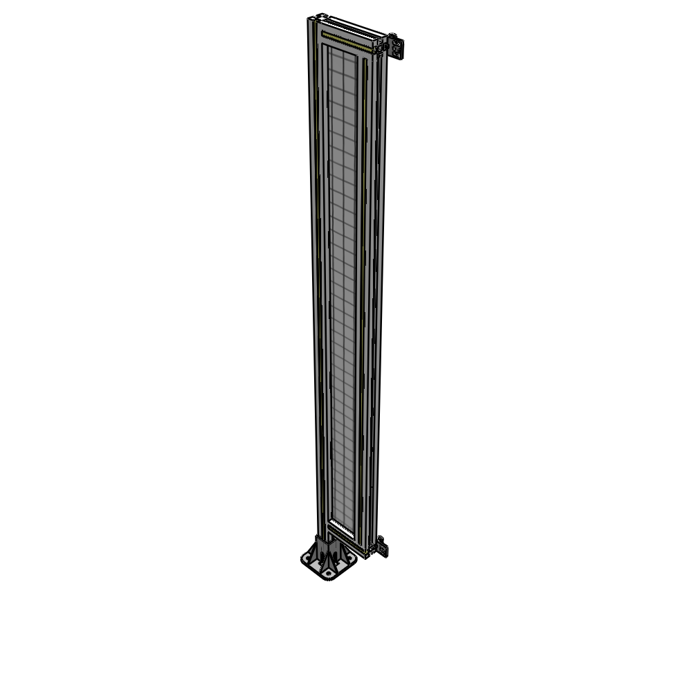 A1-1700-0200-0150-HYMFA SINGLE PANEL-LEG ON LEFT WITH HINGES 1700MM X 200MM  1" MESH, FULLY ASSEMBLED