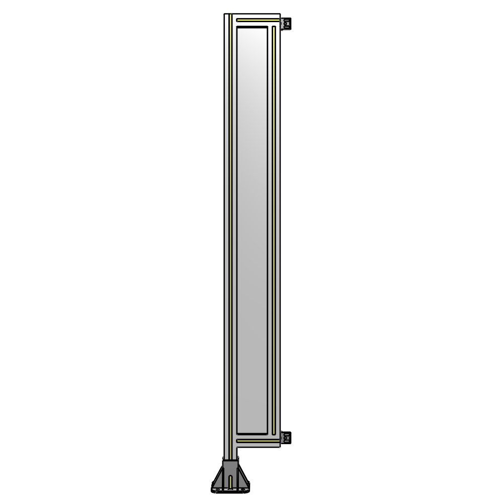 SINGLE PANEL-LEG ON LEFT WITH HINGES 1700MM X 200MM  1/4" POLYCARBONATE, AS A KIT