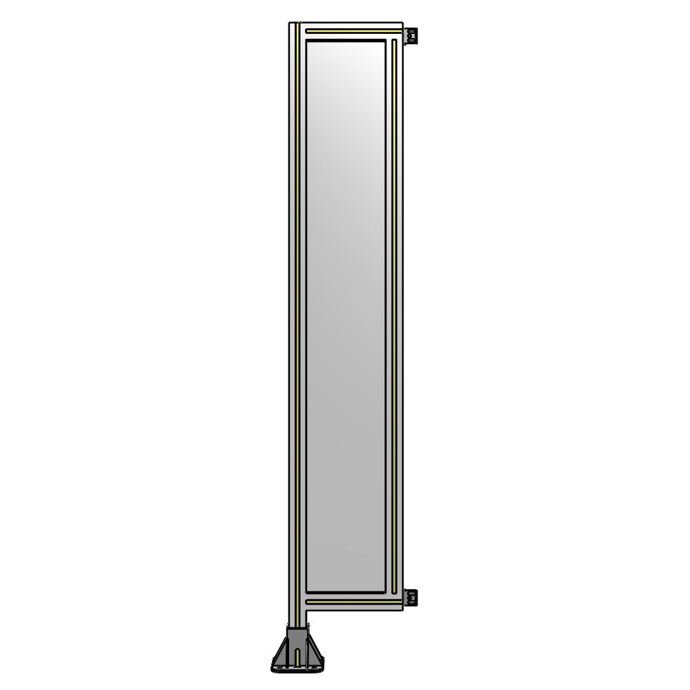 SINGLE PANEL-LEG ON LEFT WITH HINGES 1700MM X 300MM  1/4" POLYCARBONATE, FULLY ASSEMBLED