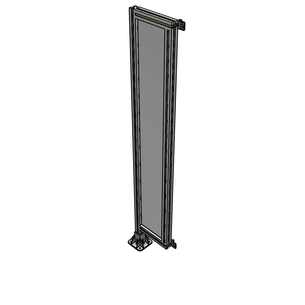 A1-1700-0300-0150-HYPFA SINGLE PANEL-LEG ON LEFT WITH HINGES 1700MM X 300MM  1/4" POLYCARBONATE, FULLY ASSEMBLED