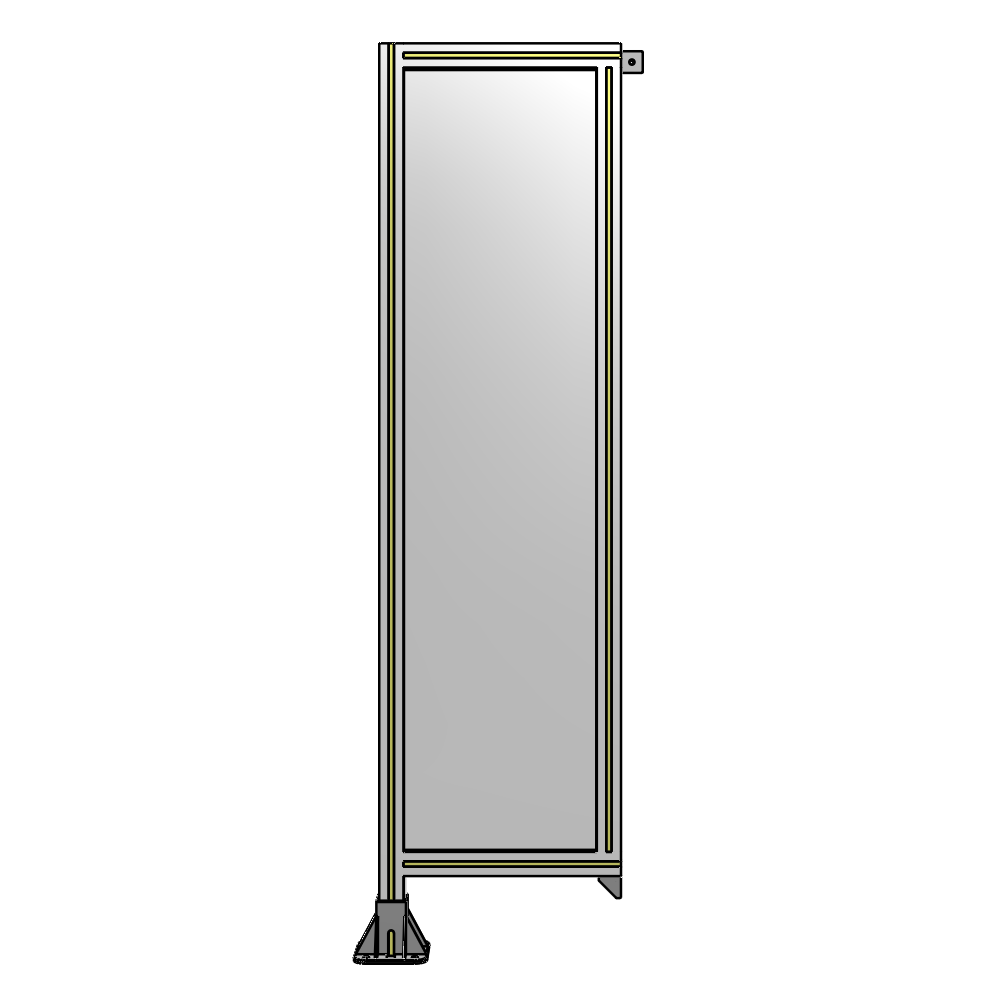 SINGLE PANEL-LEG ON LEFT WITH TIE PLATES AND ANGLE 1700MM X 450MM  1/4" POLYCARBONATE, AS A KIT