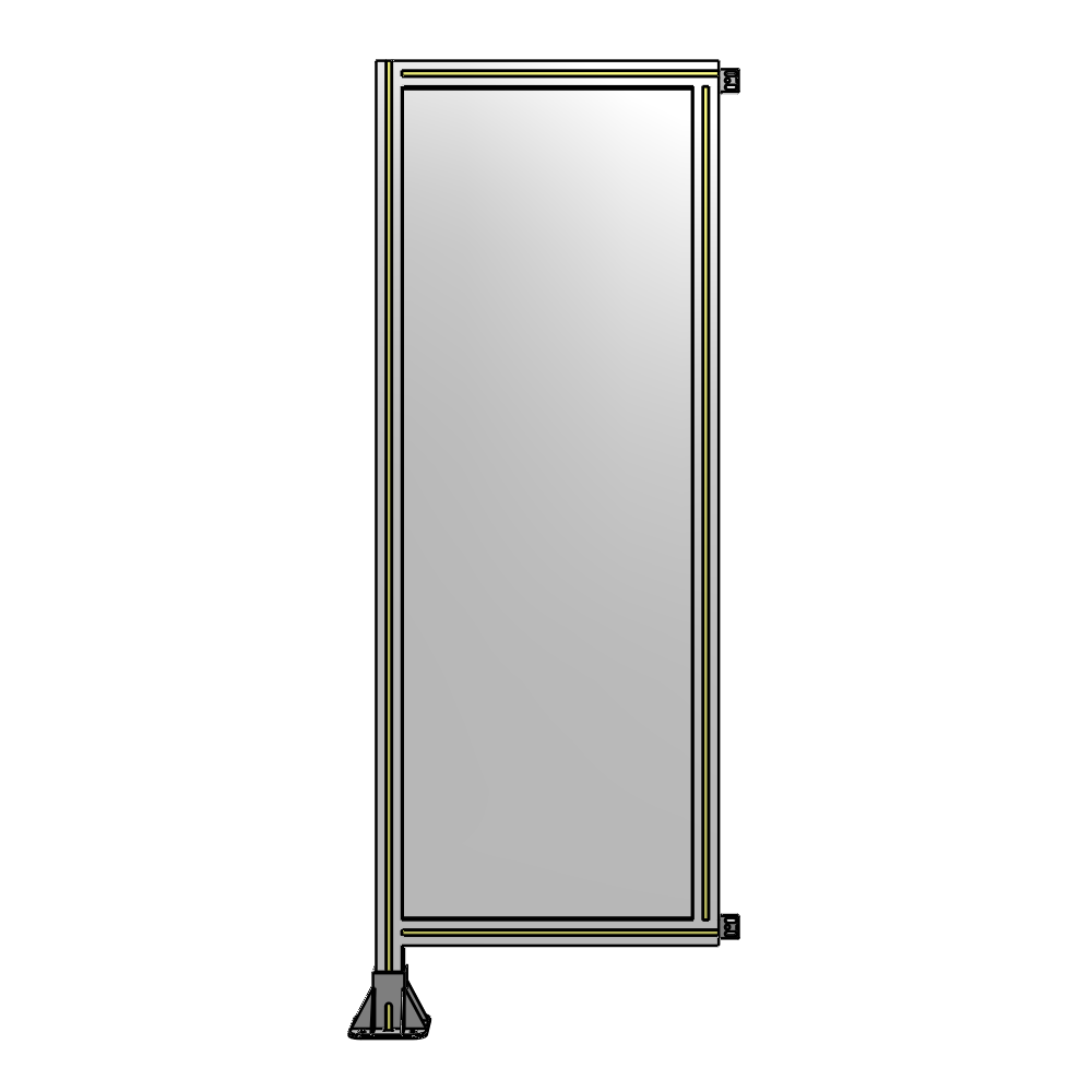 SINGLE PANEL-LEG ON LEFT WITH HINGES 1700MM X 600MM  1/4" POLYCARBONATE, ASSEMBLED
