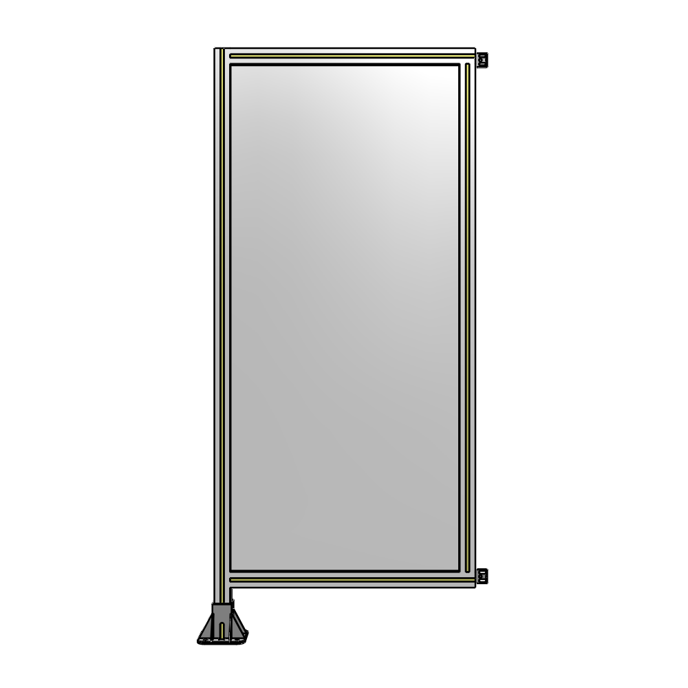 SINGLE PANEL-LEG ON LEFT WITH HINGES 1700MM X 750MM  1/4" POLYCARBONATE, AS A KIT