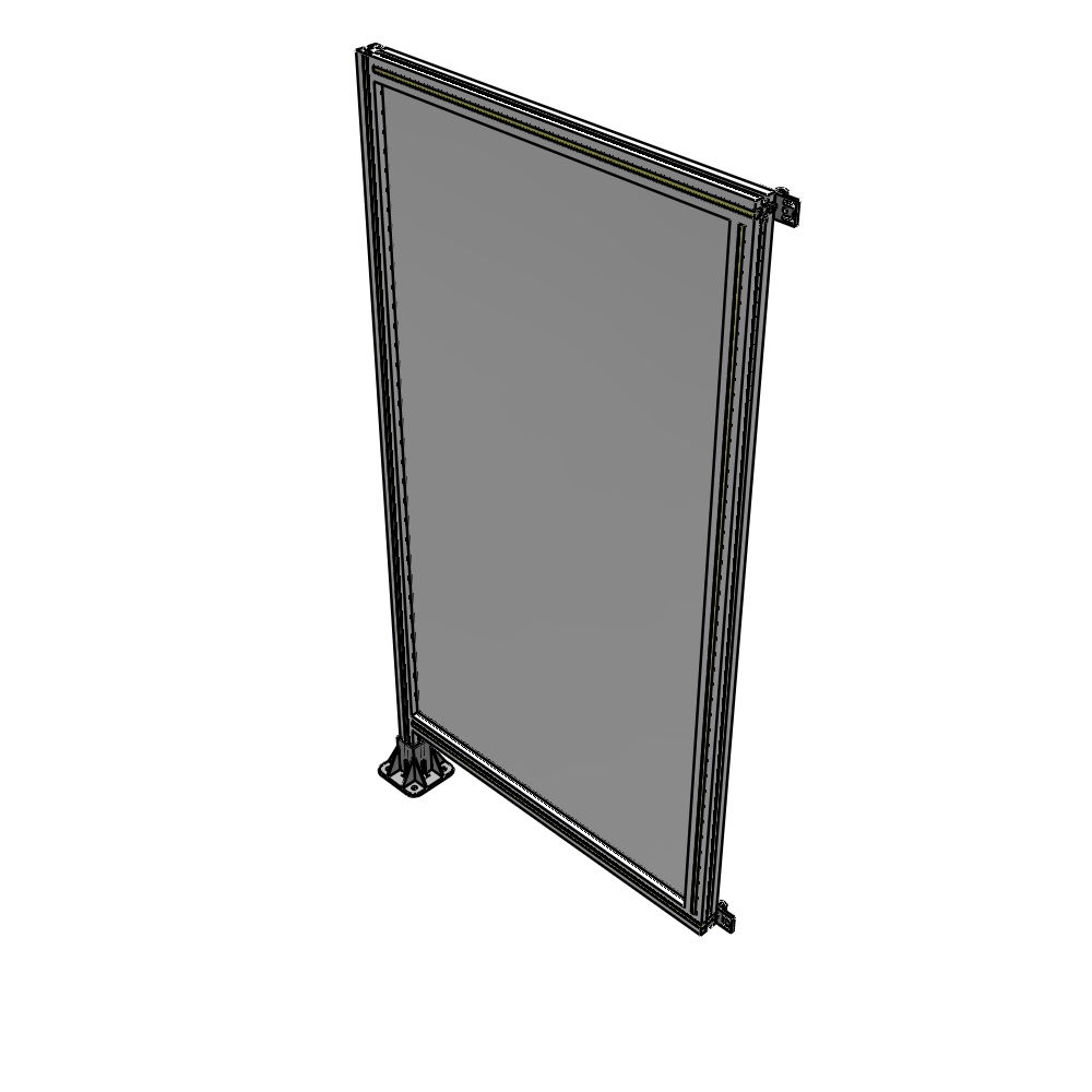A1-1700-0900-0150-HYPFK SINGLE PANEL-LEG ON LEFT WITH HINGES 1700MM X 900MM  1/4" POLYCARBONATE, AS A KIT