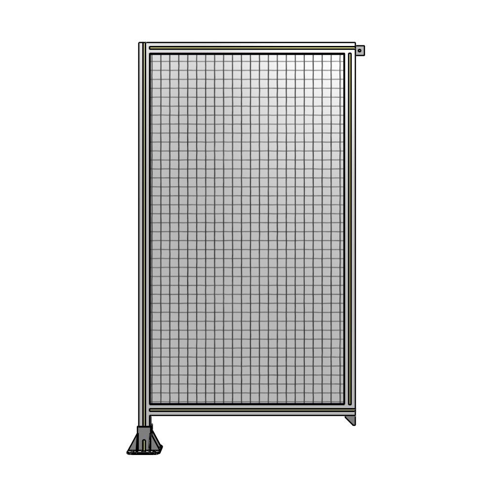 SINGLE PANEL-LEG ON LEFT WITH TIE PLATES AND ANGLE 1700MM X 900MM  1" MESH, FULLY ASSEMBLED