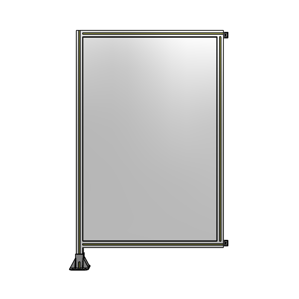 SINGLE PANEL-LEG ON LEFT WITH HINGES 1700MM X 1050MM  1/4" POLYCARBONATE, FULLY ASSEMBLED