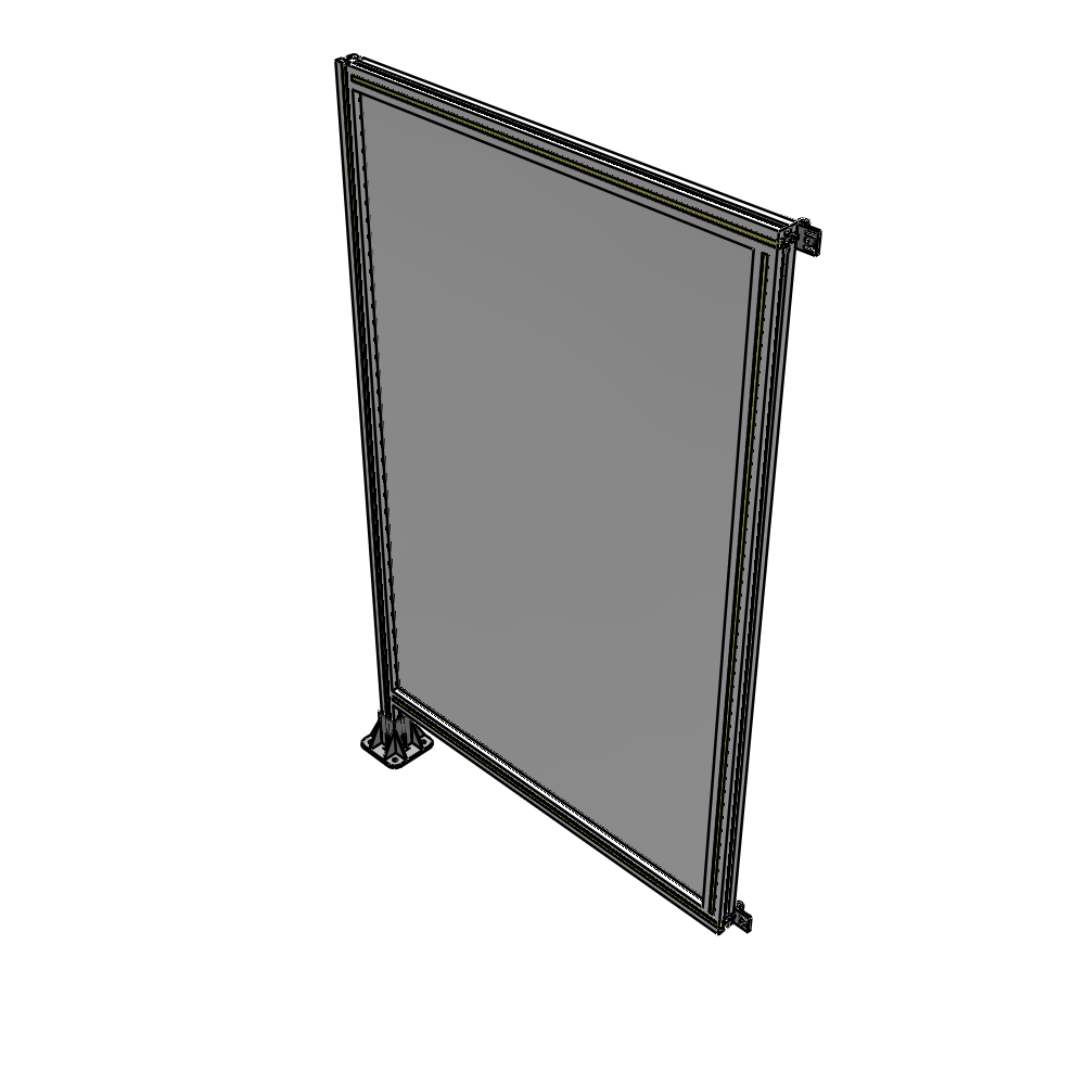 A1-1700-1050-0150-HYPFA SINGLE PANEL-LEG ON LEFT WITH HINGES 1700MM X 1050MM  1/4" POLYCARBONATE, FULLY ASSEMBLED