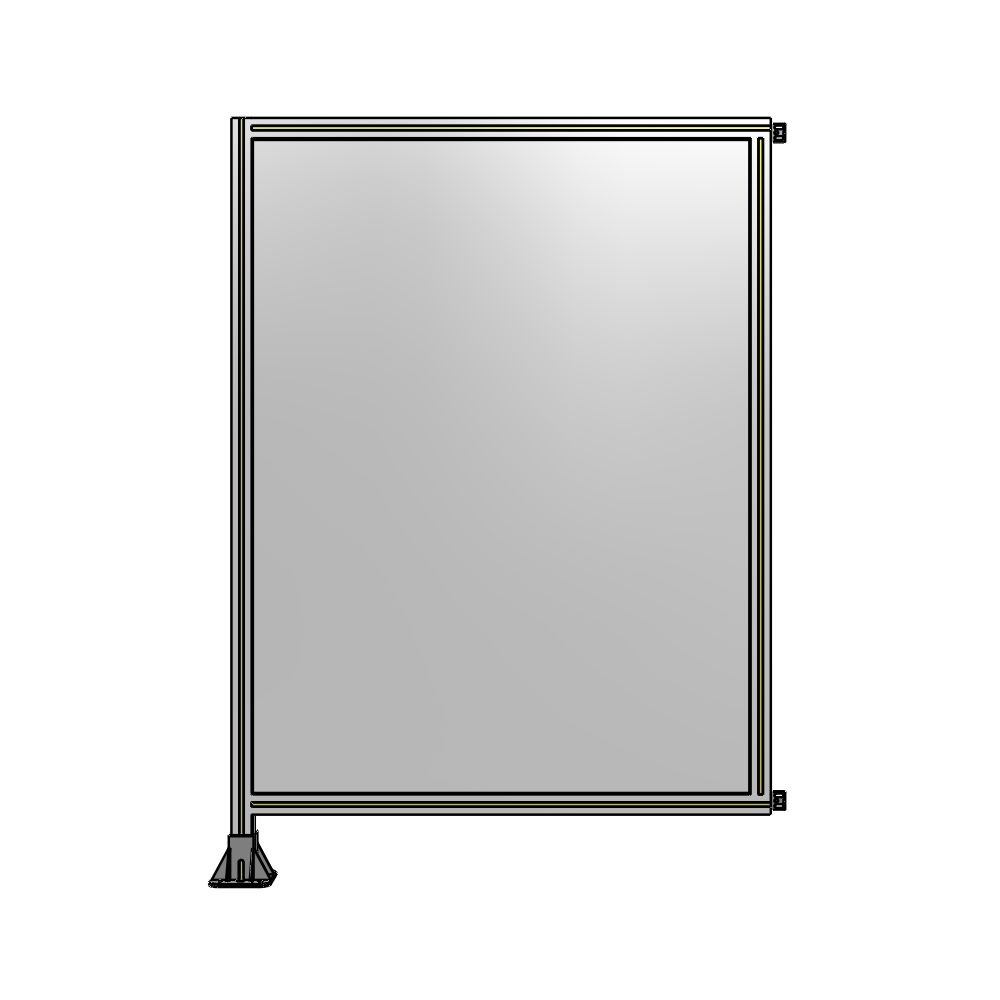 SINGLE PANEL-LEG ON LEFT WITH HINGES 1700MM X 1200MM  1/4" POLYCARBONATE, AS A KIT