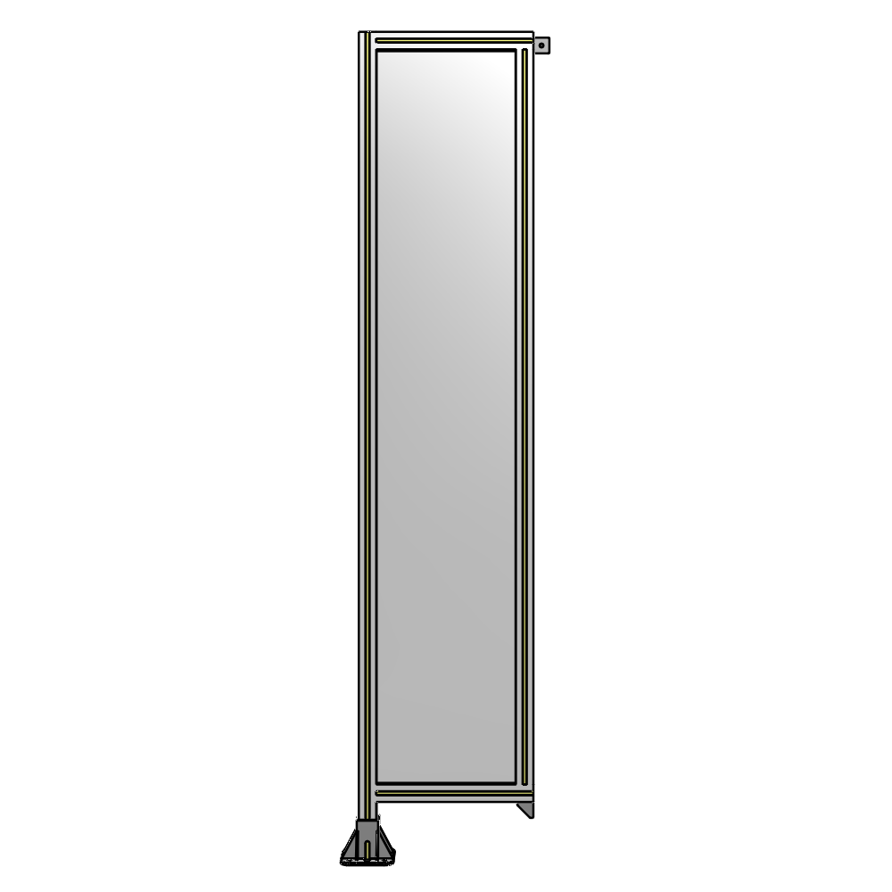 SINGLE PANEL-LEG ON LEFT WITH TIE PLATES AND ANGLE 2135MM X 450MM  1/4" POLYCARBONATE, AS A KIT