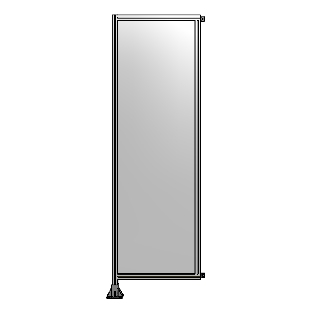 SINGLE PANEL-LEG ON LEFT WITH HINGES 2400MM X 750MM  1/4" POLYCARBONATE, AS A KIT