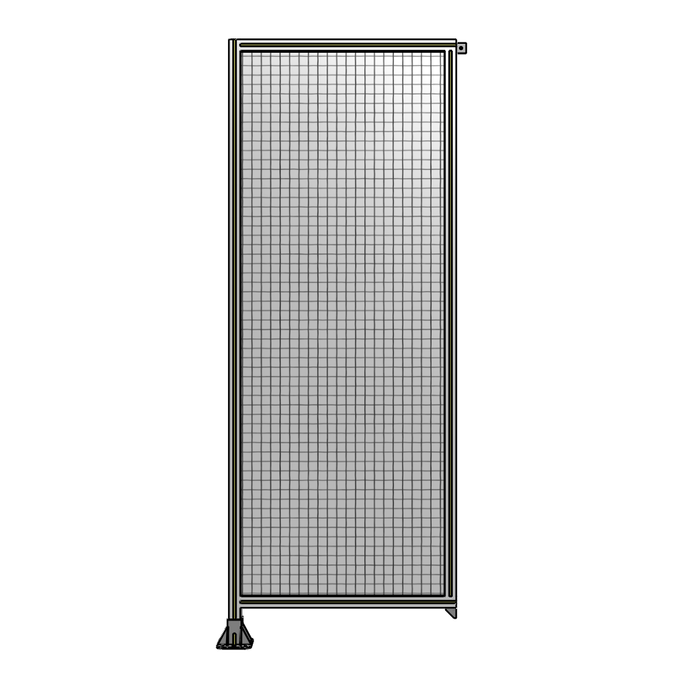 SINGLE PANEL-LEG ON LEFT WITH TIE PLATES AND ANGLE 2400MM X 900MM  1" MESH, FULLY ASSEMBLED