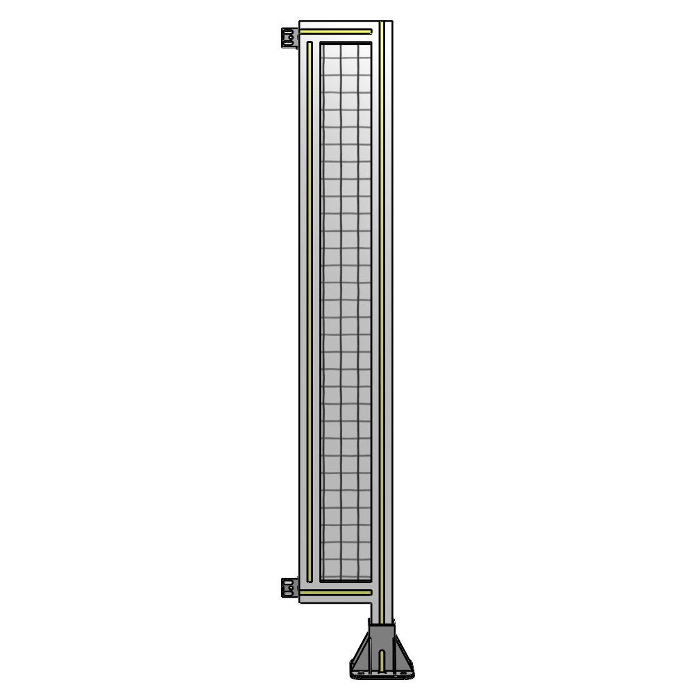 SINGLE PANEL-LEG ON RIGHT WITH HINGES 1400MM X 200MM  1" MESH, FULLY ASSEMBLED